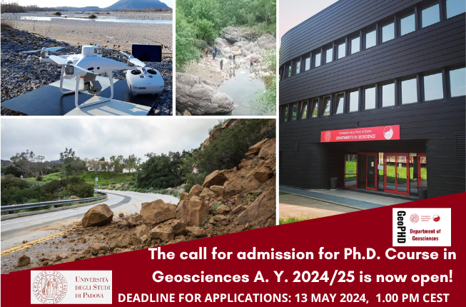 Collegamento a The call for admission to the Ph.D Course in Geosciences for the Academic Year 2024/2025 is now open