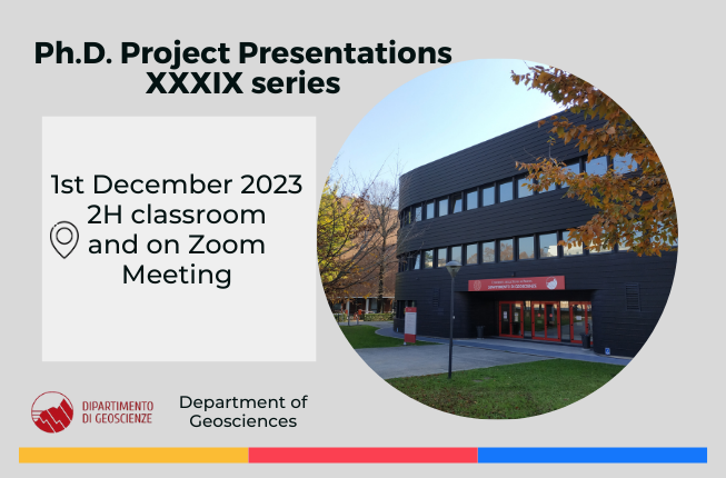 Collegamento a Ph.D. Course in Geosciences - Project Presentations XXXIX Series - December, 1 - 2023